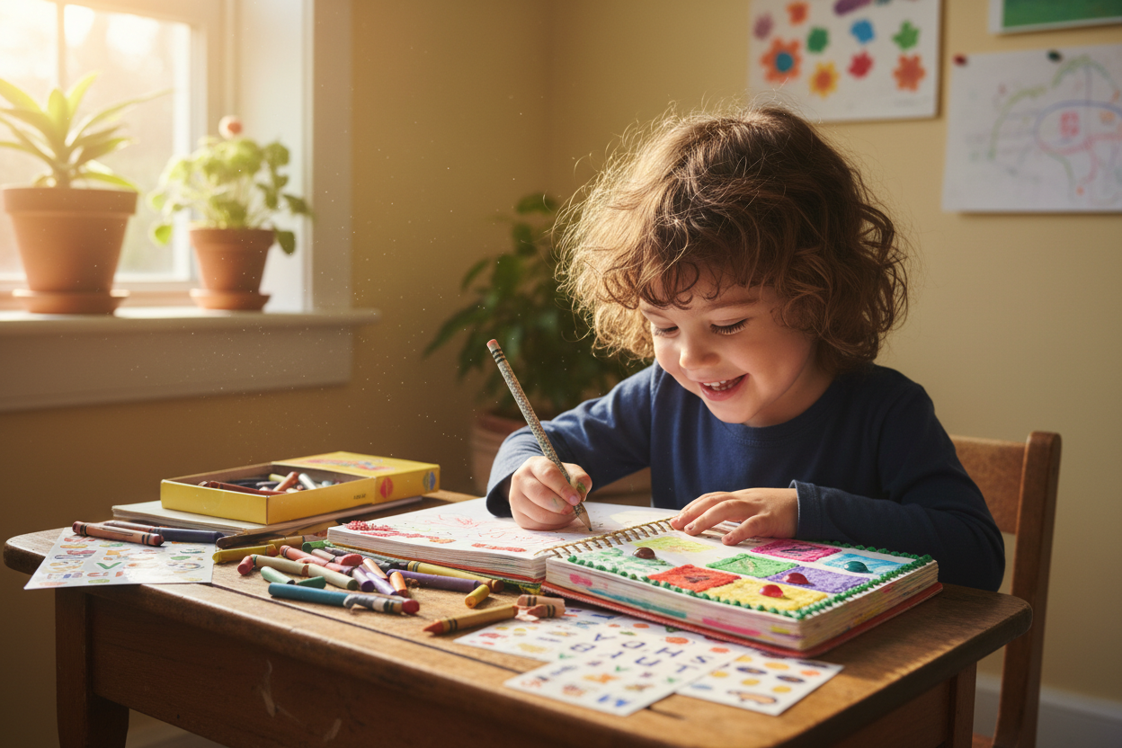 Child Writing in Journal