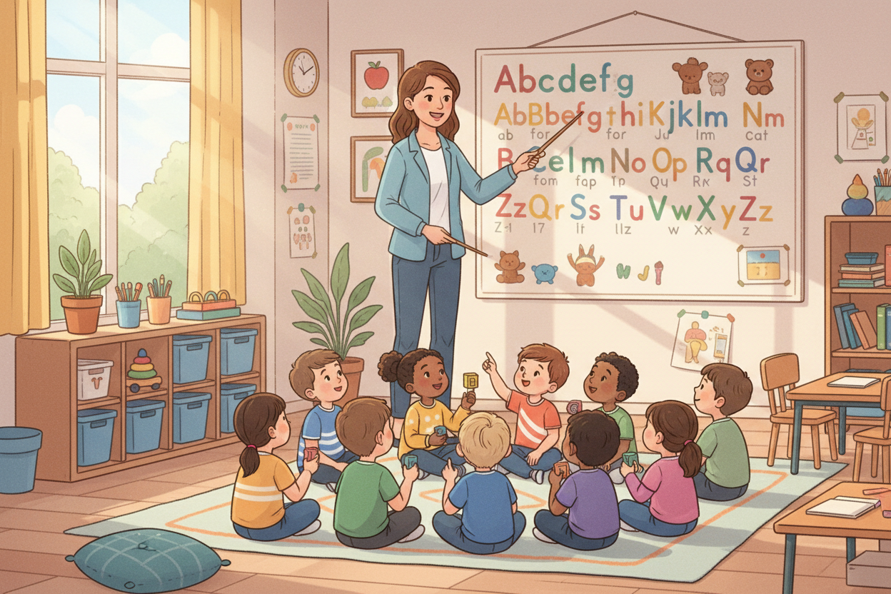Diverse Classroom Alphabet Lesson