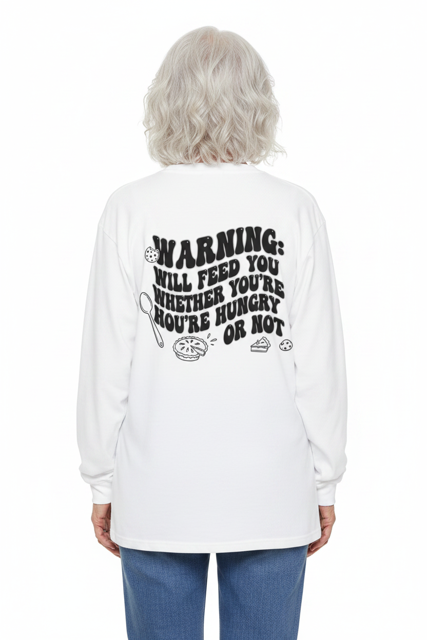 Grandmother Back View - Warning Shirt