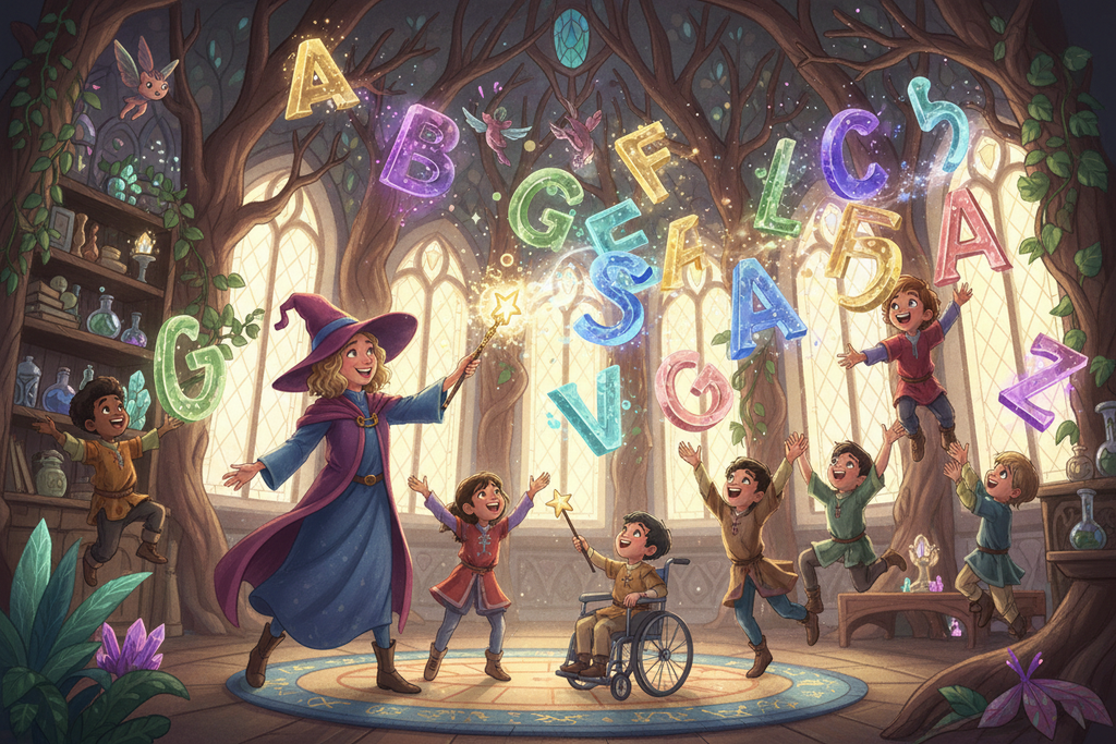 Magical Alphabet with Diverse Kids