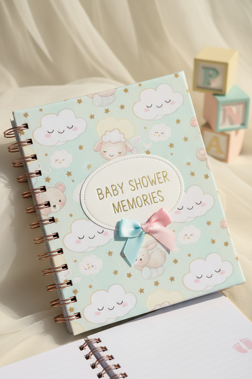 Pastel Baby Shower Notebook