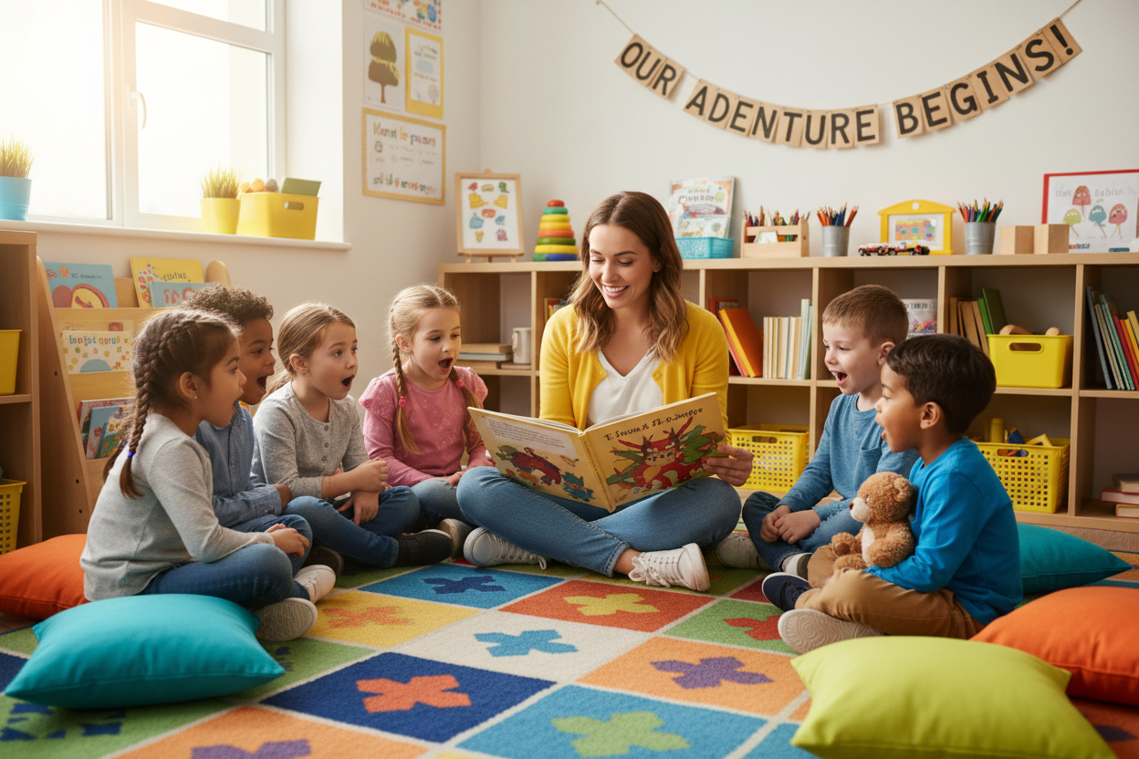 Teacher Reading to Students